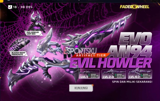 SKin Evo FF AN94 Evil Howler