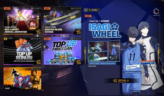 free fire isagi wheel