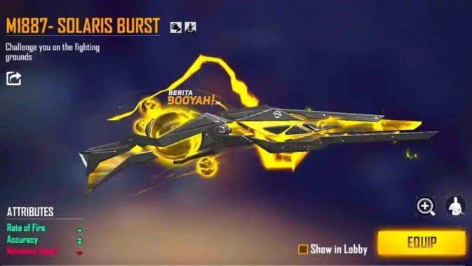 keunggulan M1887 solarist burst Sg2 Petir FF